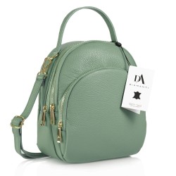 Rucsac dama din piele naturala DiAmanti Amato Verde Salvia